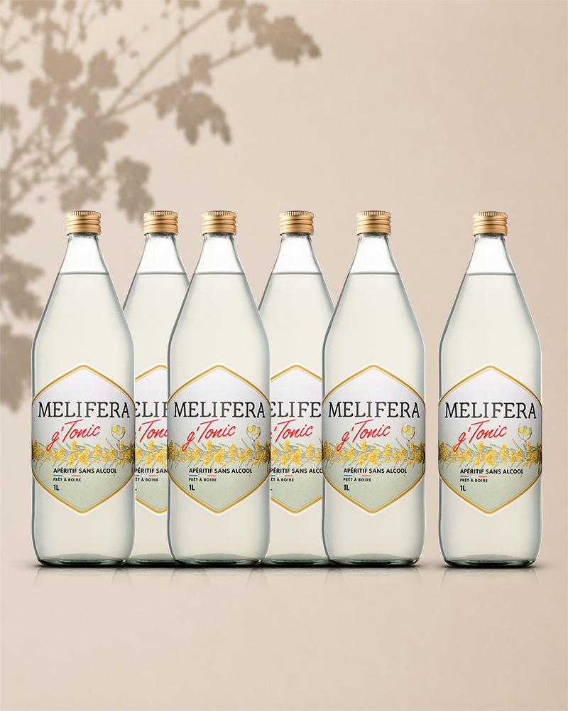 Pack 6 bouteilles Melifera Tonic cocktail sans alcool prêt à boire 1L